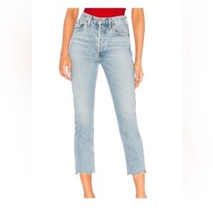 AGOLDE Riley high rise straight crop jeans
